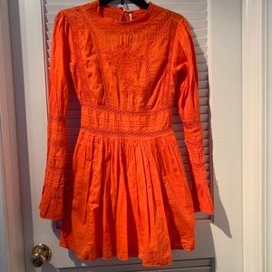 Free People Orange Dress